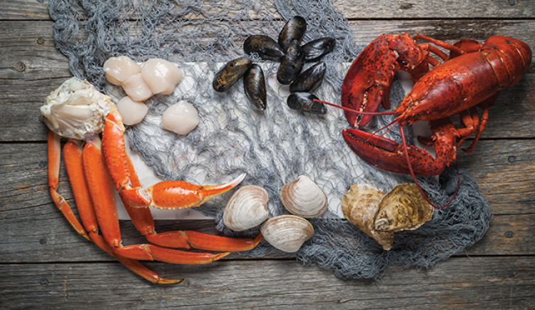 A buffet of PEI seafood 